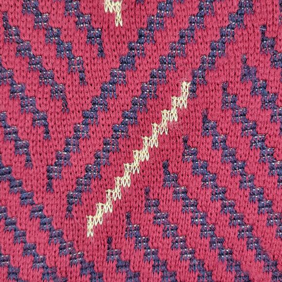 VTG Marz München Wool Sweater Vest L/XL Burgundy 3D Knit West Germany Grandpa - Picture 8 of 16